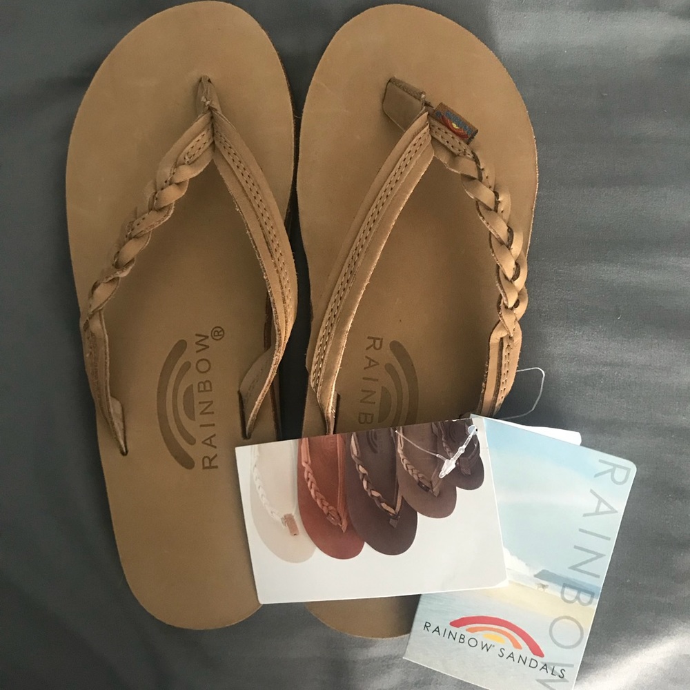 Rainbow ‘flirty’ braided sandal size 5.5-6.5